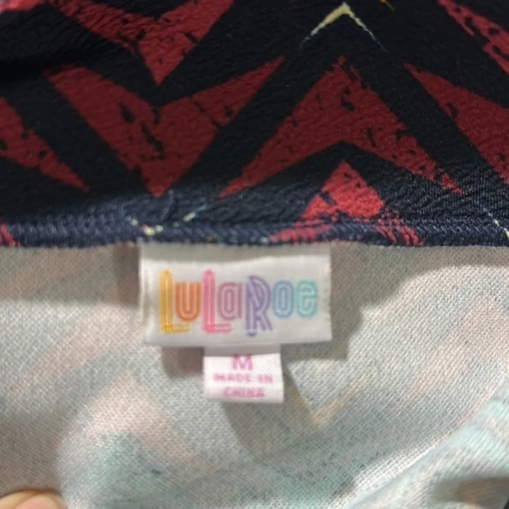 Lularoe Cassie Pencil Skirt Burgundy Blue MED Skirt NWOT #1988 - Picture 2 of 2